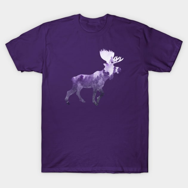 Forest Moose - Nature Design T-Shirt by Cascadia by Nature Magick